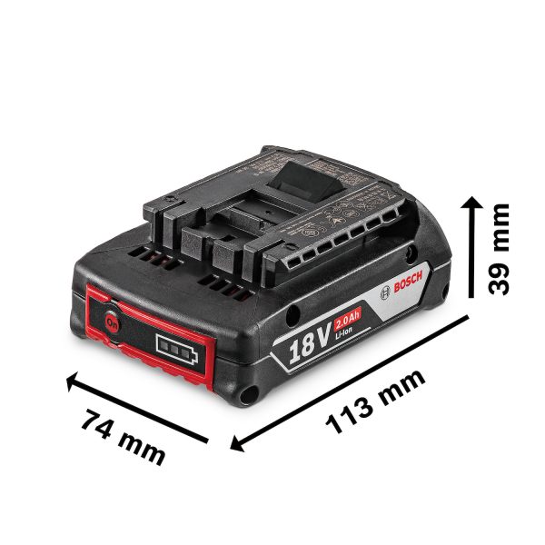 Batería Litio Ion 18 Volt 2,0 Ah Bosch / 1600Z00036 - Imagen 4
