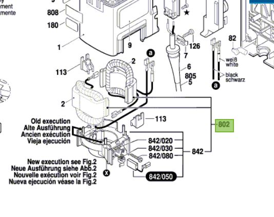 Estator para GSH 11E (11316) Bosch / 1607000C3V