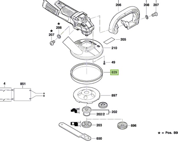 Cepillo bosch para lijadora de hormigón GBR 15CA / 3607031874