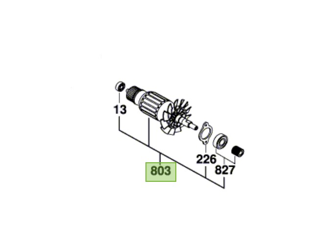 Inducido para Ingleteadora Bosch GCM12GDL (3601M236E0)  / 1609B02590