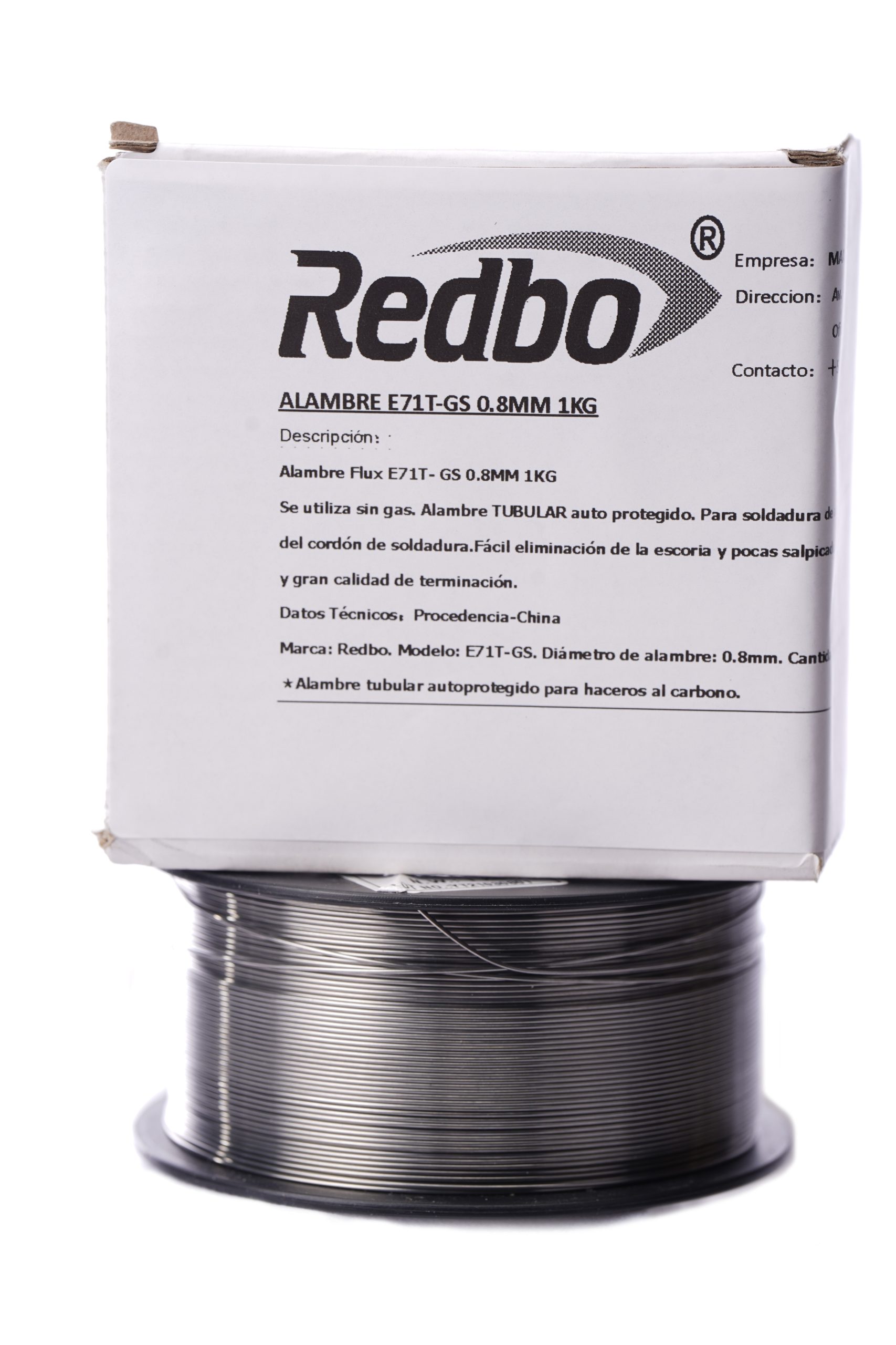 Alambre FLUX E71T-GS 0.8mm Redbo 1kg  / E0002