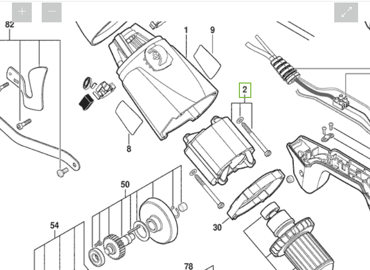 Estator para Ingleteadora Skil 3311  / cod: 1619PA1359